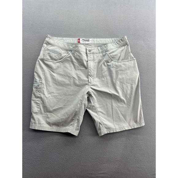 Mountain Khakis Shorts Mens 40x10 Gray Teton Crest Slim Fit Outdoor Hiking Zip - Picture 1 of 16